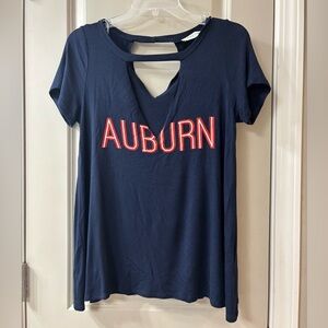 Peach Love California Navy Auburn Tee